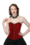 Royal Maroon Velvet Over Bust Corset