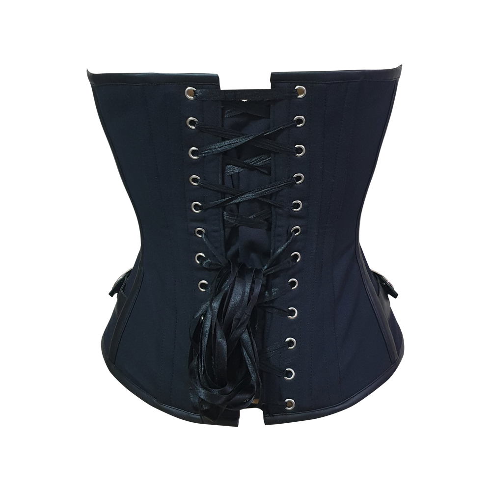 Raven Black Gothic Over Bust Corset
