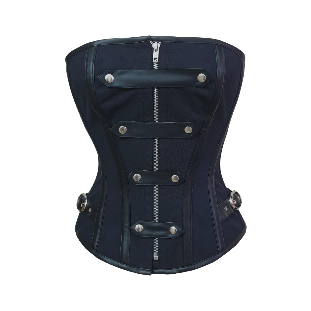 Raven Black Gothic Over Bust Corset