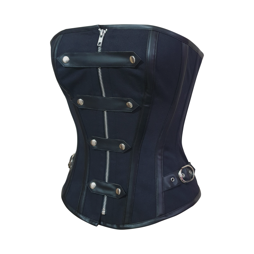Raven Black Gothic Over Bust Corset