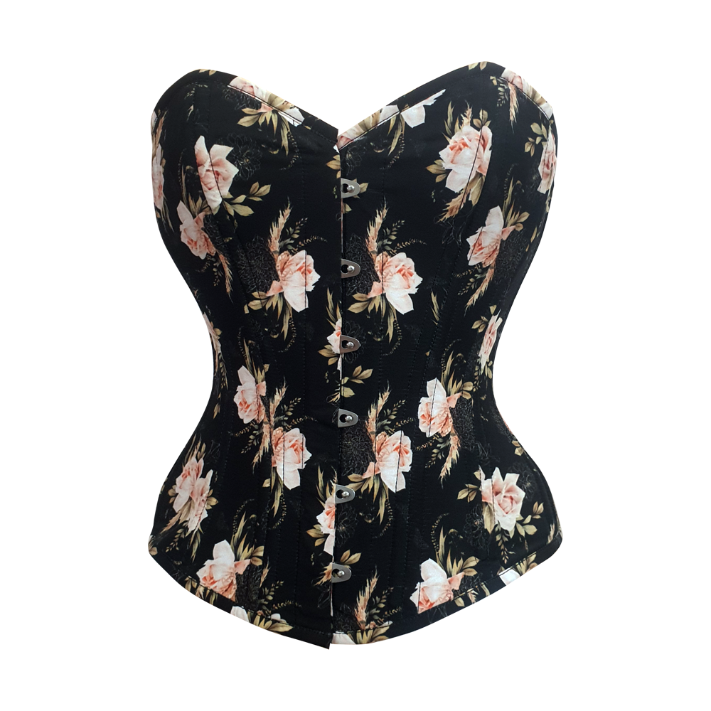 Waist Traning Dusky Rose Steel Boned Over Bust Corset