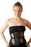 Goth Mesh Steel Boned Under Bust Corset/Waist Shaper